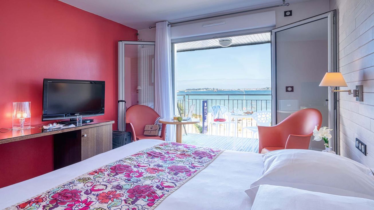 Chambre avec une vue mer Hôtel Valdys - Beau rivage****
