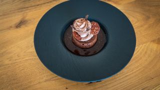Dessert automnal restaurant l'Aromatik à Douarnenez