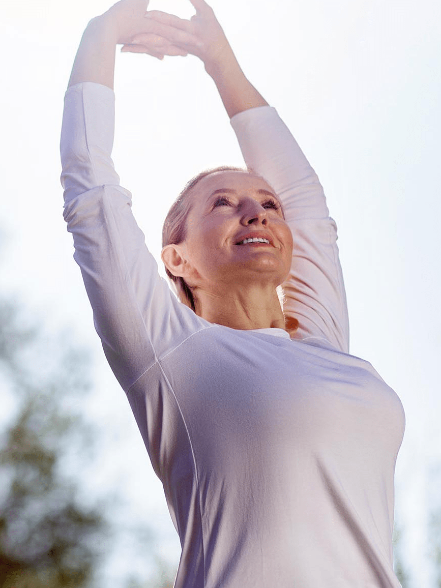 femme après une séance de sport